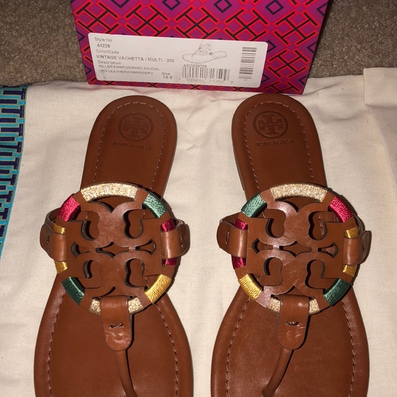 🌺🌸Tory burch 🌺🌸 embroidered Miller sandal🌺🌸 - Picture 4 of 8